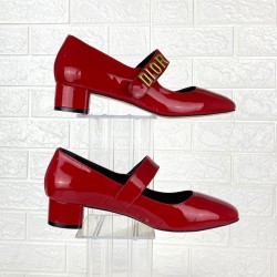CHRİSTİAN DİOR MARY JANE BALLET PUMPS HAKİKİ DERİ BAYAN AYAKKABI KIRMIZI