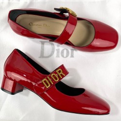 CHRİSTİAN DİOR MARY JANE BALLET PUMPS HAKİKİ DERİ BAYAN AYAKKABI KIRMIZI