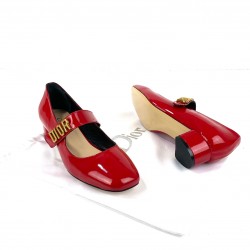 CHRİSTİAN DİOR MARY JANE BALLET PUMPS HAKİKİ DERİ BAYAN AYAKKABI KIRMIZI