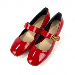 CHRİSTİAN DİOR MARY JANE BALLET PUMPS HAKİKİ DERİ BAYAN AYAKKABI KIRMIZI