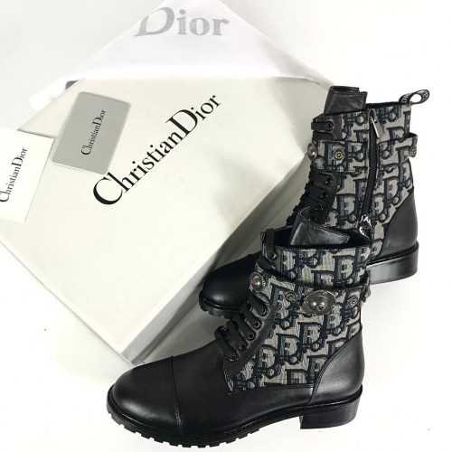 CHRİSTİAN DİOR OBLİQUE BOOTS HAKİKİ DERİ BAYAN BOT
