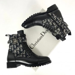 CHRİSTİAN DİOR OBLİQUE BOOTS HAKİKİ DERİ BAYAN BOT