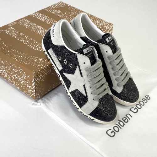 GOLDEN GOOSE SUPER-STAR GLITTERY SİYAH/GRİ