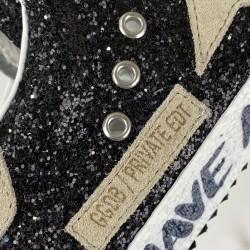 GOLDEN GOOSE SUPER-STAR GLITTERY SİYAH/BEJ