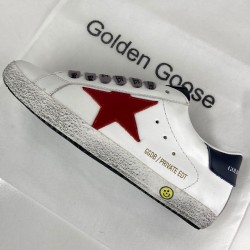 GOLDEN GOOSE SUPER-STAR BEYAZ-LACİVERT/RED STAR