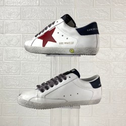 GOLDEN GOOSE SUPER-STAR BEYAZ-LACİVERT/RED STAR