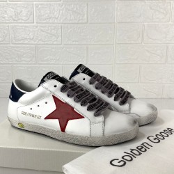 GOLDEN GOOSE SUPER-STAR BEYAZ-LACİVERT/RED STAR