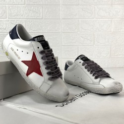 GOLDEN GOOSE SUPER-STAR BEYAZ-LACİVERT/RED STAR