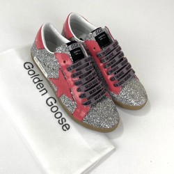 GOLDEN GOOSE SUPER-STAR GLITTERY/PİNK STAR