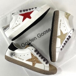 GOLDEN GOOSE SUPER-STAR BEYAZ-GOLD/GOLD STAR
