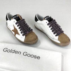 GOLDEN GOOSE SUPER-STAR BEYAZ-KUM BEJİ-SİYAH/GOLD STAR
