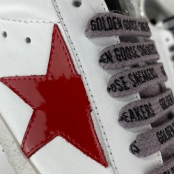 GOLDEN GOOSE SUPER-STAR BEYAZ-GÜMÜŞ/RED STAR