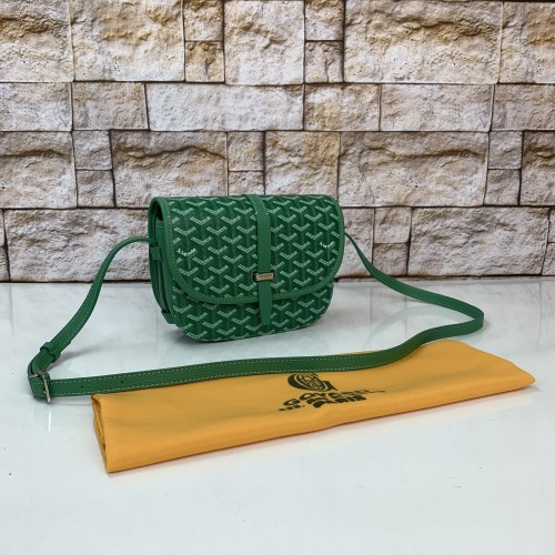 GOYARD BELVEDERE PM BAG HAKİKİ DERİ BAYAN ÇANTA YEŞİL