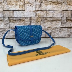 GOYARD BELVEDERE PM BAG HAKİKİ DERİ BAYAN ÇANTA MAVİ