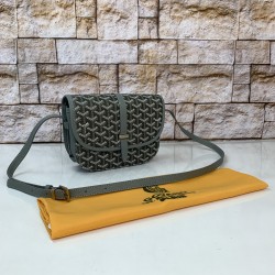 GOYARD BELVEDERE PM BAG HAKİKİ DERİ BAYAN ÇANTA GRİ