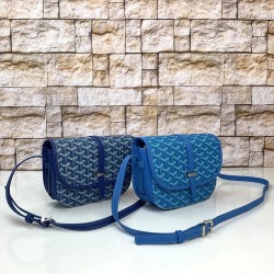 GOYARD BELVEDERE PM BAG HAKİKİ DERİ BAYAN ÇANTA MAVİ