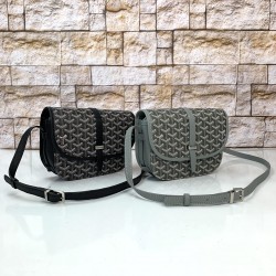GOYARD BELVEDERE PM BAG HAKİKİ DERİ BAYAN ÇANTA GRİ