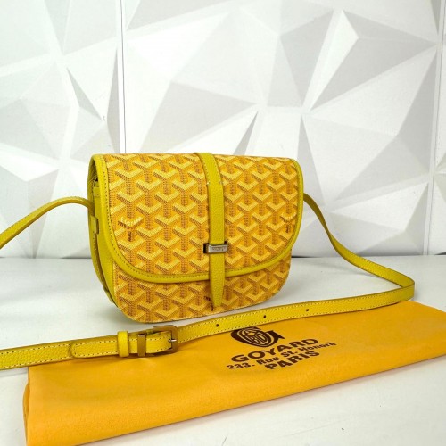 GOYARD BELVEDERE PM BAG HAKİKİ DERİ BAYAN ÇANTA SARI
