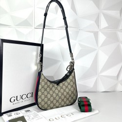 GUCCİ ATTACHE SMALL SHOULDER BAG SUPREME HAKİKİ DERİ BAYAN ÇANTA 