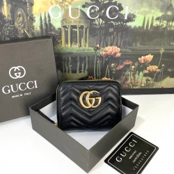 GUCCİ MARMONT ZİPPY WALLET MİNİ HAKİKİ DERİ BAYAN CÜZDAN SİYAH