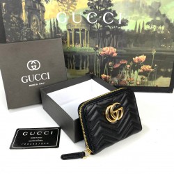 GUCCİ MARMONT ZİPPY WALLET MİNİ HAKİKİ DERİ BAYAN CÜZDAN SİYAH