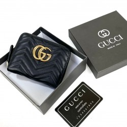 GUCCİ MARMONT ZİPPY WALLET MİNİ HAKİKİ DERİ BAYAN CÜZDAN SİYAH