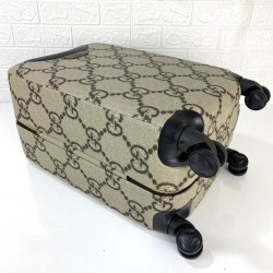 GUCCİ OVERSİZED SUPREME LOGO TROLLEY SUİTCASE 55 KABİN BOY ÇEK ÇEK VALİZ