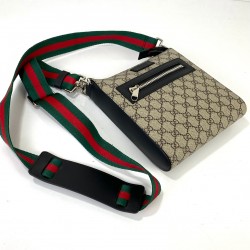 GUCCİ BLACK SMALL MESSENGER SUPREME CANVAS HAKİKİ DERİ POSTACI ERKEK ÇANTA