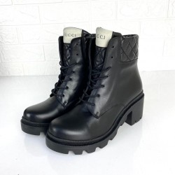 GUCCİ GG ANKLE BOOT HAKİKİ DERİ BAYAN BOT SİYAH