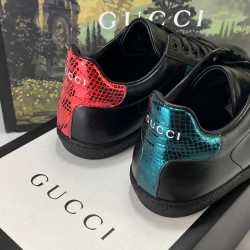 GUCCİ ACE EMBROİDED SNEAKER %100 HAKİKİ DERİ ERKEK AYAKKABI