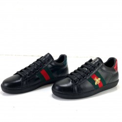 GUCCİ ACE EMBROİDED SNEAKER %100 HAKİKİ DERİ ERKEK AYAKKABI