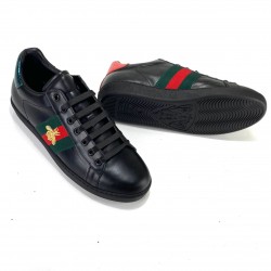 GUCCİ ACE EMBROİDED SNEAKER %100 HAKİKİ DERİ ERKEK AYAKKABI