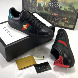 GUCCİ ACE EMBROİDED SNEAKER %100 HAKİKİ DERİ ERKEK AYAKKABI