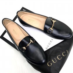 GUCCİ LOAFER %100 HAKİKİ DERİ KÖSELE TABAN BAYAN AYAKKABI SİYAH