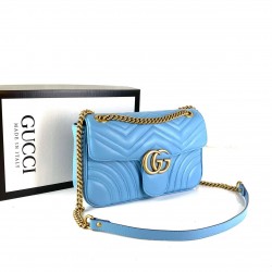 GUCCİ MARMONT HAKİKİ DERİ BEBE MAVİSİ