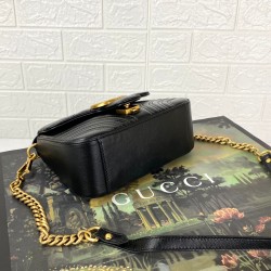 GUCCİ GG MARMONT MATELASSE TOP HANDLE BAG MİNİ SİYAH