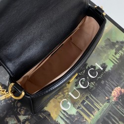 GUCCİ GG MARMONT MATELASSE TOP HANDLE BAG MİNİ SİYAH