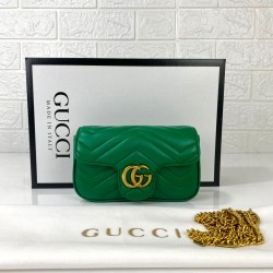 GUCCİ NANO MARMONT HAKİKİ DERİ ÇANTA YEŞİL