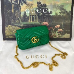GUCCİ NANO MARMONT HAKİKİ DERİ ÇANTA YEŞİL