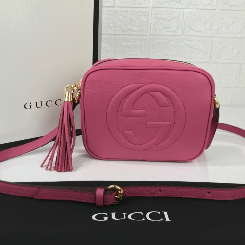GUCCİ SOHO DİSCO BAG HAKİKİ DERİ ÇANTA GÜL KURUSU PEMBE