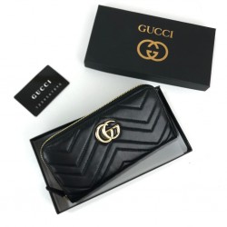 GUCCİ MARMONT ZİPPY WALLET HAKİKİ DERİ CÜZDAN SİYAH