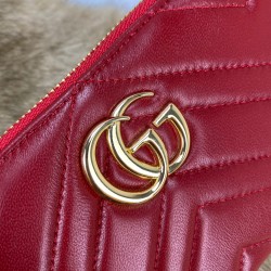 GUCCİ MARMONT ZİPPY WALLET HAKİKİ DERİ CÜZDAN KIRMIZI