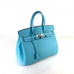HERMES BİRKİN 35 HAKİKİ DERİ MAVİ