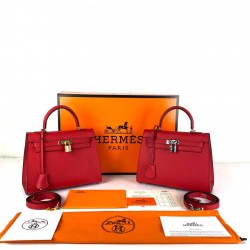 HERMES MİNİ KELLY 22 FLOTER DERİ KIRMIZI