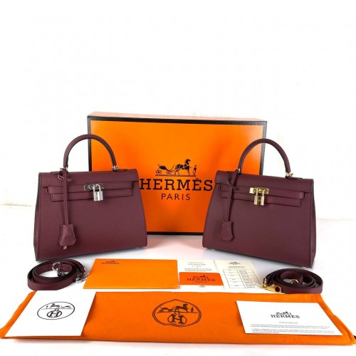 HERMES MİNİ KELLY 22 FLOTER DERİ BORDO