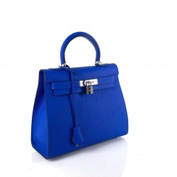 HERMES KELLY 28 SAKS MAVİ