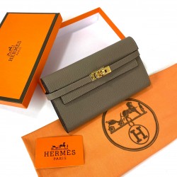 HERMES KELLY LONG WALLET HAKİKİ DERİ BAYAN CÜZDAN VİZON