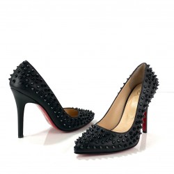 CHRİSTİAN LOUBOUTİN PİGALLE SPİKED PUMPS HAKİKİ DERİ STİLETTO AYAKKABI SİYAH