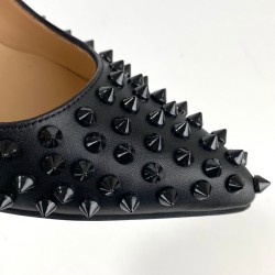 CHRİSTİAN LOUBOUTİN PİGALLE SPİKED PUMPS HAKİKİ DERİ STİLETTO AYAKKABI SİYAH