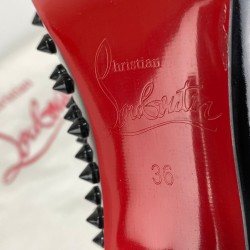 CHRİSTİAN LOUBOUTİN PİGALLE SPİKED PUMPS HAKİKİ DERİ STİLETTO AYAKKABI SİYAH
